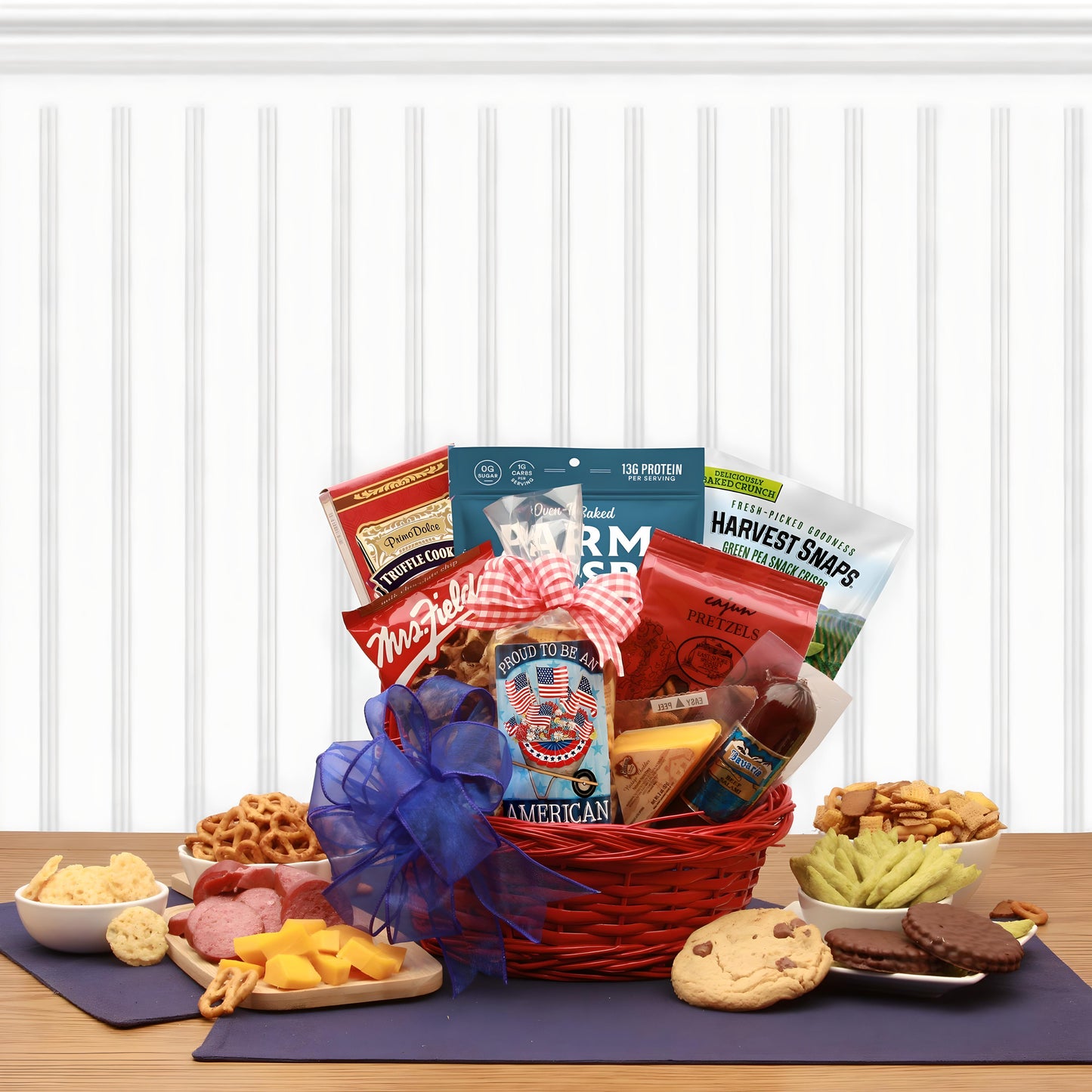 Proud To Be An American Patriotic Snack Gift Basket