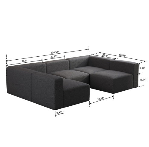 104.3270.86 Modular Sectional Sofa Sleeper Couch, Sectional Sofa With