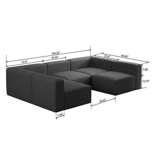 104.3270.86 Modular Sectional Sofa Sleeper Couch, Sectional Sofa With