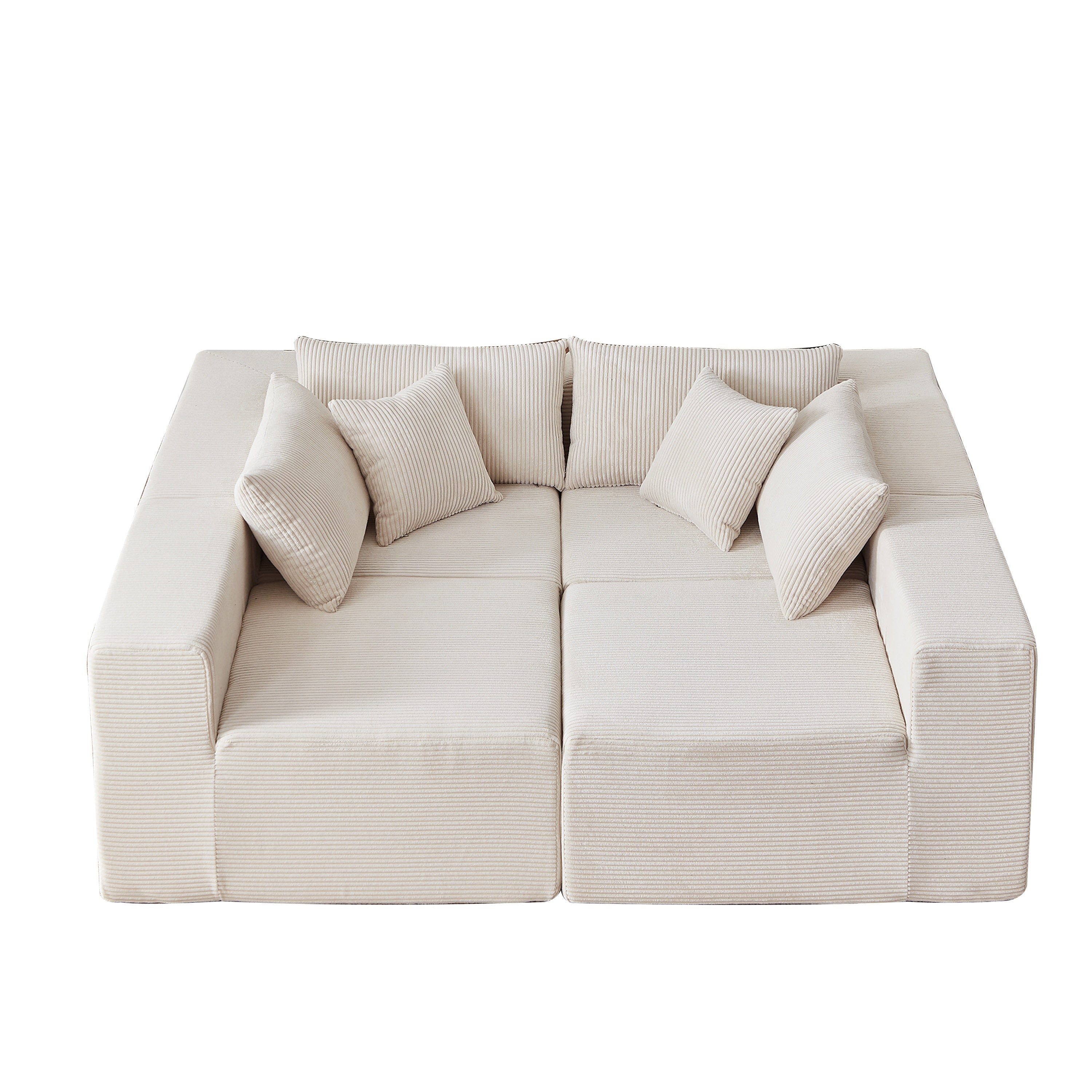 104-Inch Corduroy Modular L Shaped Sectional Sofa,Luxury Floor Couch