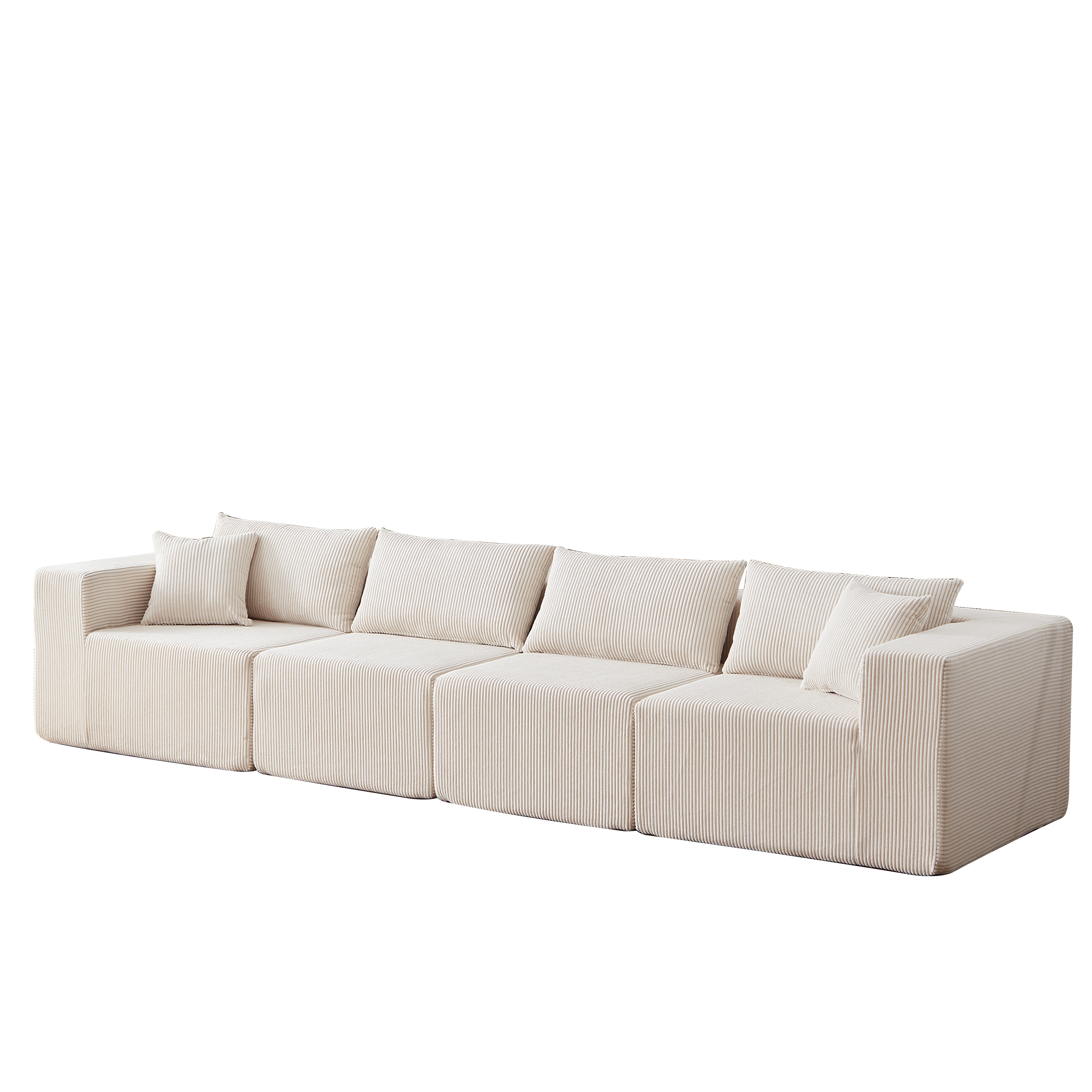 104-Inch Corduroy Modular L Shaped Sectional Sofa,Luxury Floor Couch
