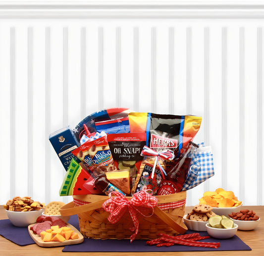 Celebrate America Patriotic Picnic Gift Basket