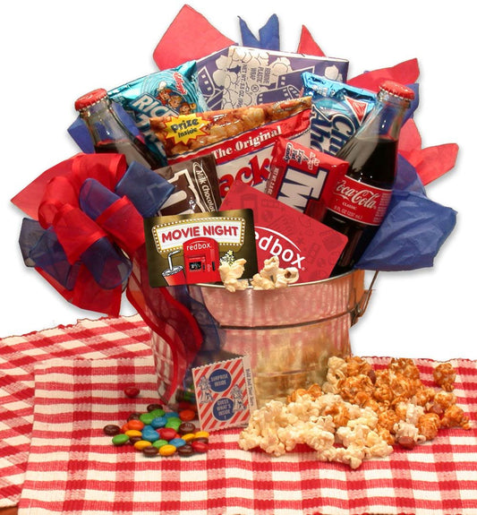 Blockbuster Night Movie Pail - with 10.00 Redbox Gift Card