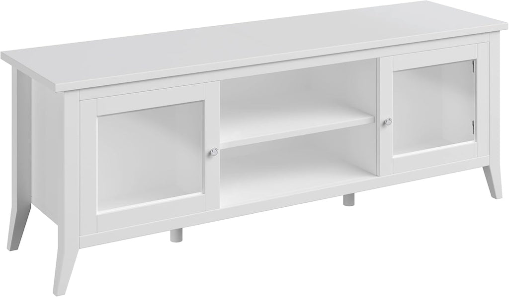 TV Stand - 55-Inch Storage Cabinet with 2 Cubbies and 2 Shelves -