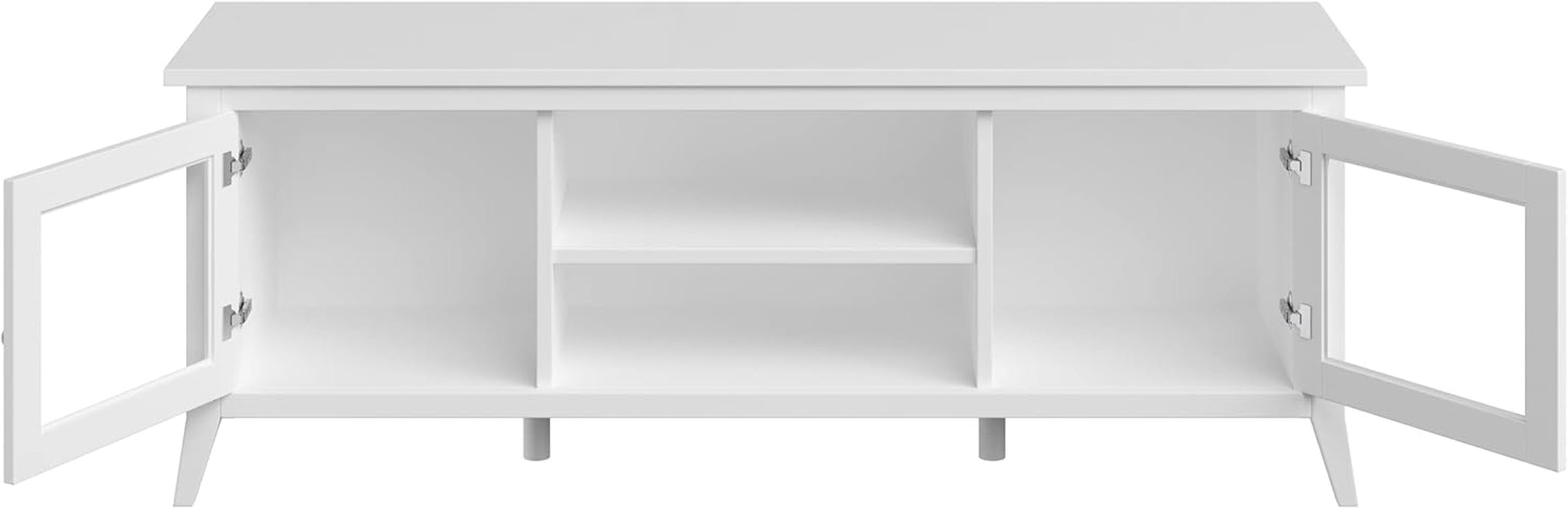 TV Stand - 55-Inch Storage Cabinet with 2 Cubbies and 2 Shelves -